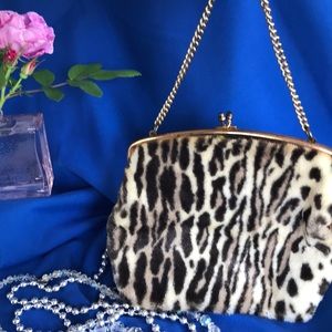 Vintage leopard print handbag